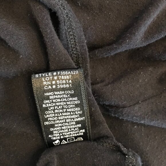 T Tahari Black Cap Sleeve Ruffle Neck Top - Picture 9 of 9